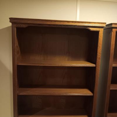 NICE BOOKCASE WITH ADJUSTABLE SHELVES (2)