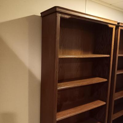 NICE BOOKCASE WITH ADJUSTABLE SHELVES (2)