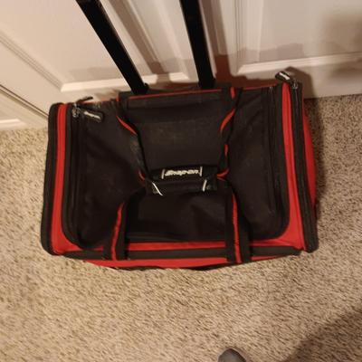 SNAP-ON TOOL BAG ON WHEELS WITH A PULL HANDLE