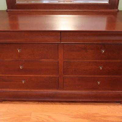 Six Drawer Dresser with Mirror