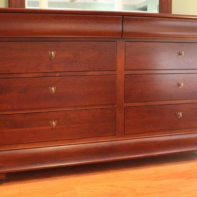 Six Drawer Dresser with Mirror