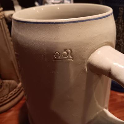 3 GERMAN STEINS AND A BEER MUG