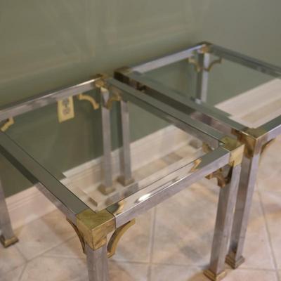 Vintage Pair of Chrome End Tables