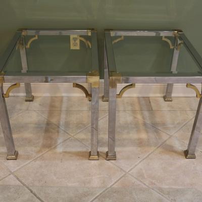 Vintage Pair of Chrome End Tables