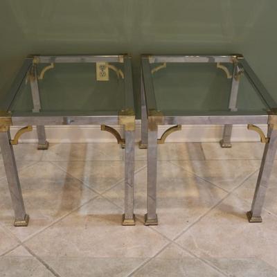 Vintage Pair of Chrome End Tables