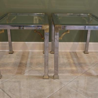 Vintage Pair of Chrome End Tables
