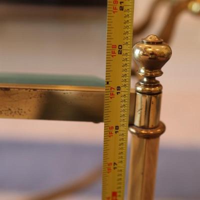 Brass & Glass Top Regency Style Coffee Cocktail Table