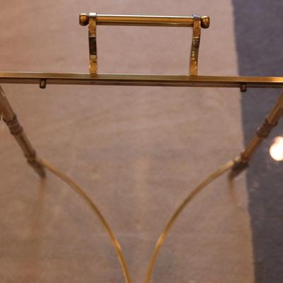 Brass & Glass Top Regency Style Coffee Cocktail Table