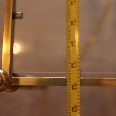 Brass & Glass Top Regency Style Coffee Cocktail Table