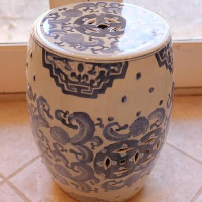 Vintage Blue & White Garden Seat/Table
