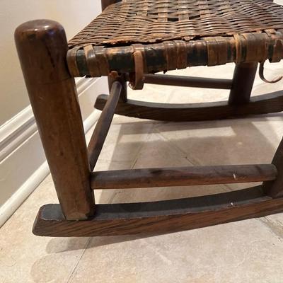 Vintage Child's Woven Rocking Chair (See Details)