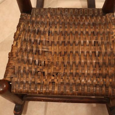 Vintage Child's Woven Rocking Chair (See Details)