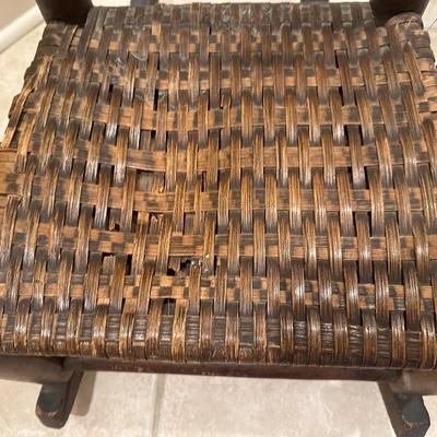 Vintage Child's Woven Rocking Chair (See Details)