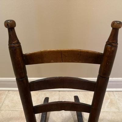 Vintage Child's Woven Rocking Chair (See Details)