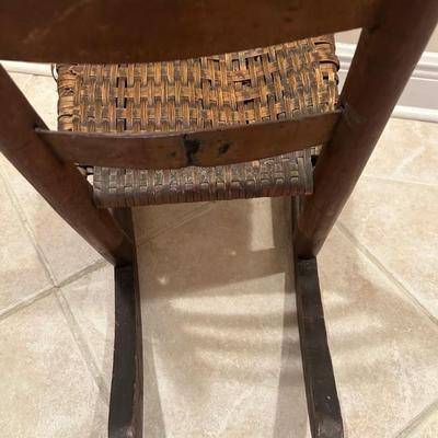 Vintage Child's Woven Rocking Chair (See Details)