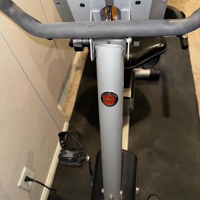 SCHWINN ERGONOMIC STATIONARY EXERCISE BIKE PLUS HAND WEIGHTS AND BALL