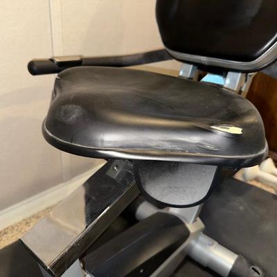 SCHWINN ERGONOMIC STATIONARY EXERCISE BIKE PLUS HAND WEIGHTS AND BALL