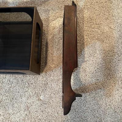 2 MATCHING END TABLES AND A WALL CLOCK