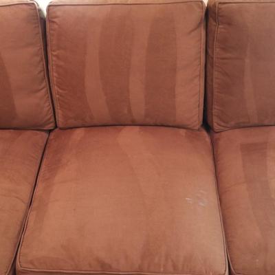 Hickory Chair Brown Polyester Sofa with Ottoman