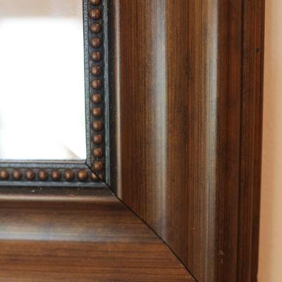 Large Brown Beveled Decor Mirror
