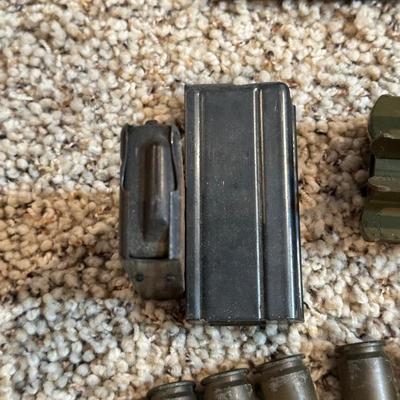 PAPER TARGETS, MILITARY CANVAS BAGS, SPENT SHELLS, CARBINE MAGAZINES AND MORE