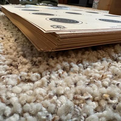 PAPER TARGETS, MILITARY CANVAS BAGS, SPENT SHELLS, CARBINE MAGAZINES AND MORE