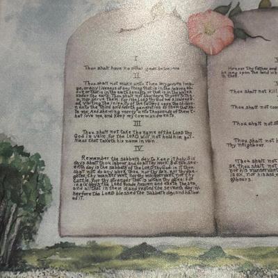 ANTIQUE BIBLES, TRAIN RAIL SPIKE CROSSES AND THE 10 COMMANDMENTS