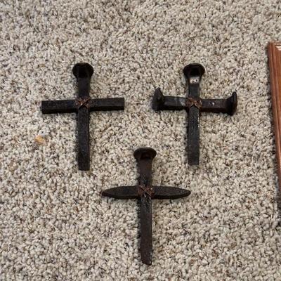 ANTIQUE BIBLES, TRAIN RAIL SPIKE CROSSES AND THE 10 COMMANDMENTS