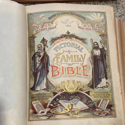ANTIQUE BIBLES, TRAIN RAIL SPIKE CROSSES AND THE 10 COMMANDMENTS