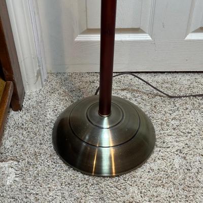 ADJUSTABLE FLOOR LAMP AND A LIVE EDGE SLAB WALL CLOCK