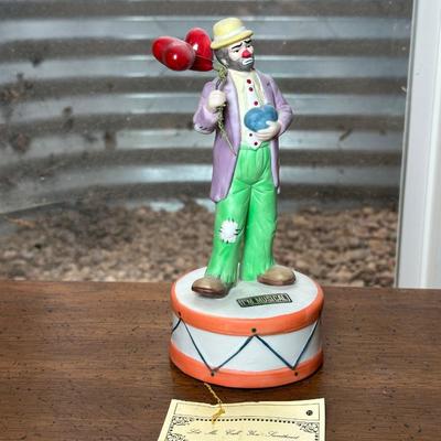 KELLY JR MUSICAL CLOWN, WOODEN CARVED PHARMACIST AND CERAMIC COWBOY