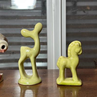 GOEBEL HUMMEL "LITTLE PHARMACIST" AND WALKER POTTERY FIGURINES