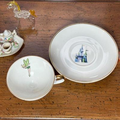 DISNEY PRODUCTIONS TEACUP AND SAUCER, OCCUPIED JAPAN MINIATURE TEA SET PLUS MORE