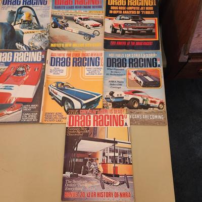 lot of 9 1971 Drag Racing Magazines