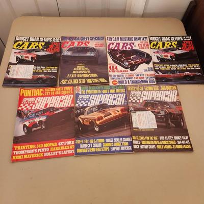 lot of 7 1971 Cars Super Supercar Magazines