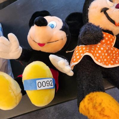 Walt Disney Minnie and Mickey Mouse Plush dolls