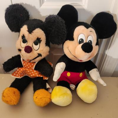 Walt Disney Minnie and Mickey Mouse Plush dolls