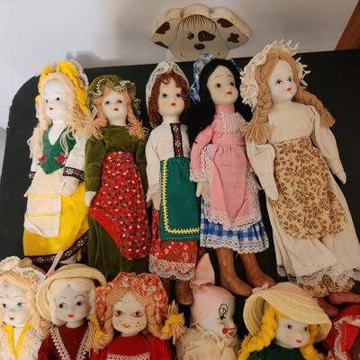 Lot of 11 Dolls from Around the World