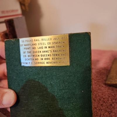 Railroad Rail from 1893 Bookends Heavy