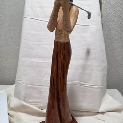 Golfer Byron Nelson autographed book, plus golfer figurine