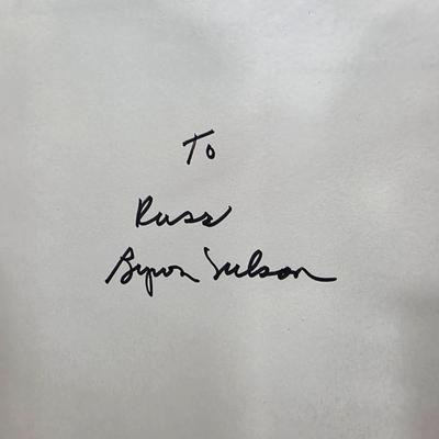 Golfer Byron Nelson autographed book, plus golfer figurine