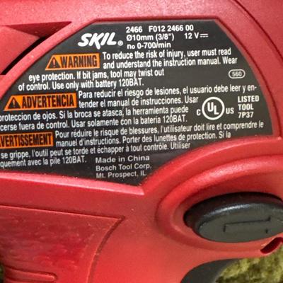 Skil battery powered cordless drills with case
