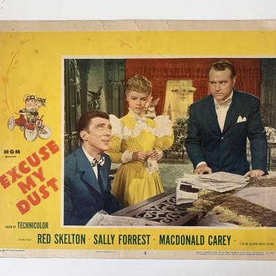 Excuse My Dust original 1951 vintage lobby card