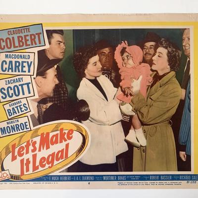 Let's Make It Legal original 1951 vintage lobby card