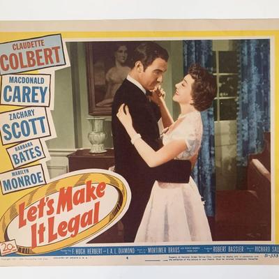 Let's Make It Legal original 1951 vintage lobby card