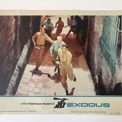 Exodus original 1961 vintage lobby card