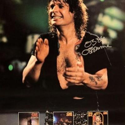 Ozzy Osbourne signed promo poster