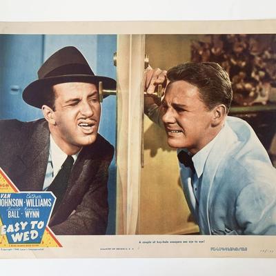 Easy to Wed original 1946 vintage lobby card