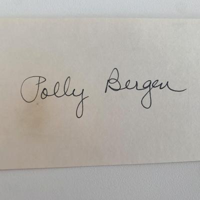 Polly Bergen original signature