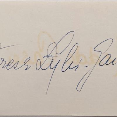 Opera singer Teresa Zylis-Gara original signature